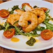 Prawns, Pesto &amp; Chilli